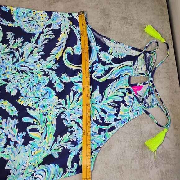 Lilly Pulitzer‎ Margot Swing Dress High Tide Blue Floral Womens Small Beachy - Picture 13 of 14
